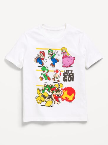 Old Navy Super Mario™ Gender-Neutral Graphic T-Shirt for Kids - White in Kuwait