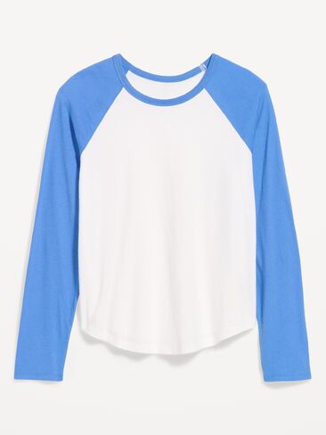 Old Navy EveryWear Long-Sleeve Raglan Baseball T-Shirt - Cloisonne in Kuwait