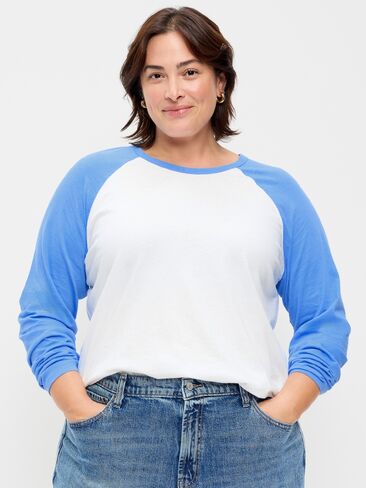 Old Navy EveryWear Long-Sleeve Raglan Baseball T-Shirt - Cloisonne in Kuwait