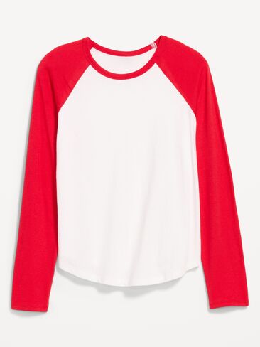 Old Navy EveryWear Long-Sleeve Raglan Baseball T-Shirt - Scotty Red in Kuwait
