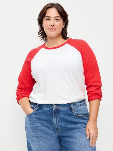 Old Navy EveryWear Long-Sleeve Raglan Baseball T-Shirt - Scotty Red in Kuwait