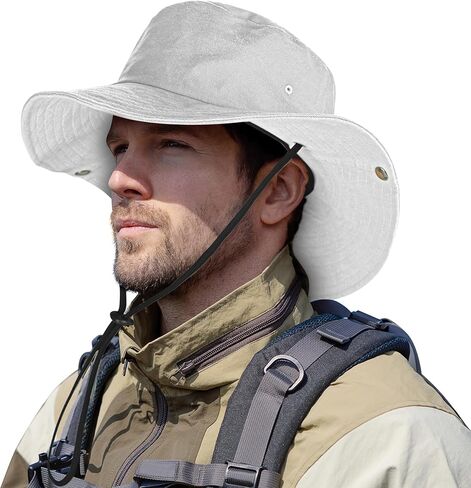 ZOORON Bucket Hat Wide Brim Boonie Hats Safari Hat for Hiking Fishing Outdoor in Kuwait