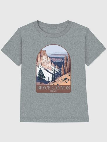 Old Navy Bryce Canyon National Park Classic Graphic T-Shirt for Kids - ATHLETIC HEATHER in Kuwait