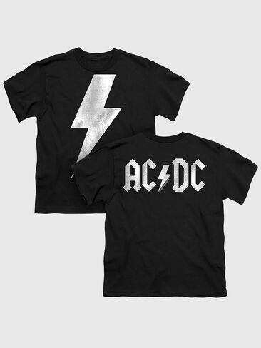 Old Navy ACDC Bolt Print Graphic T-Shirt for Kids - BLACK in Kuwait