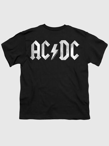 Old Navy ACDC Bolt Print Graphic T-Shirt for Kids - BLACK in Kuwait