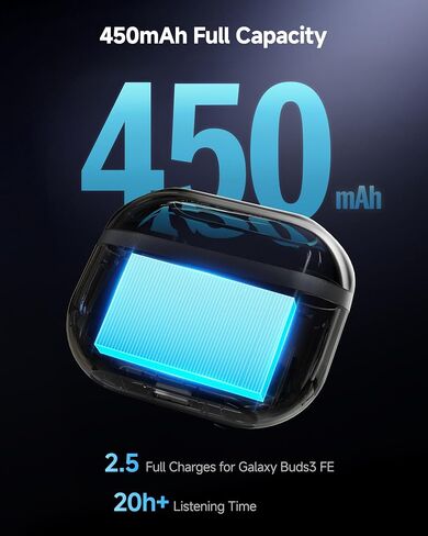 Wireless Charging Case for Samsung Galaxy Buds 3 FE - Supports Wireless & Wired Charging, Replacement Charger Case with USB-C Cable (Earbuds Not Included) in Kuwait