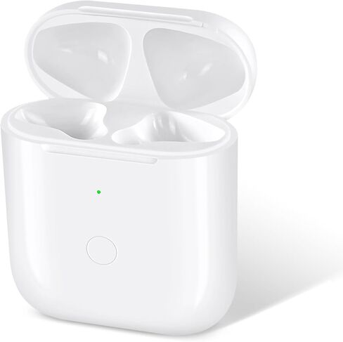 Wireless Charging Case Compatible with AirPod 1 2, Air Pods 1 2 Charger Case Replacement with Bluetooth Pairing Sync Button, No Earbuds,White in Saudi Arabia