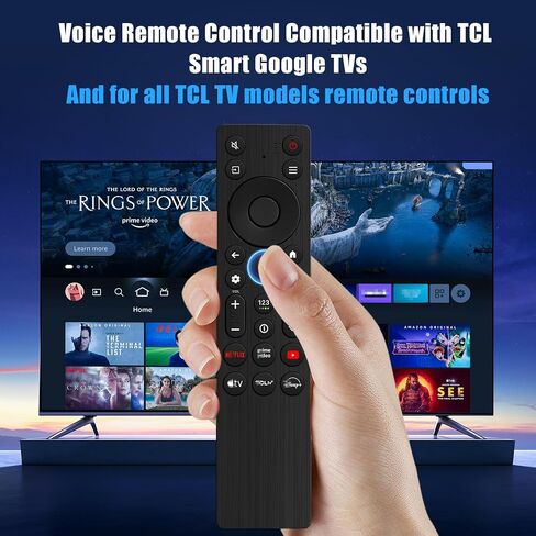 RC923A FMB1 Voice Remote Control Replacement for TCL Google TV Remote Control,Compatible with TCL QD-Mini LED 4K UHD 50/55/65/75/85 QM5K,QM6K,QM7K,G0401-000267 Google Smart TV Series in Kuwait