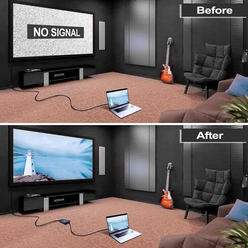 4K@60Hz Signal Booster Repeater HDMI 2.0, 18Gbps Amplifier Up to 200ft, 3D HDCP 2.2, Gold-Plated, No Power Required, for HDTV PS4 Oculus Long Cable Runs in Kuwait