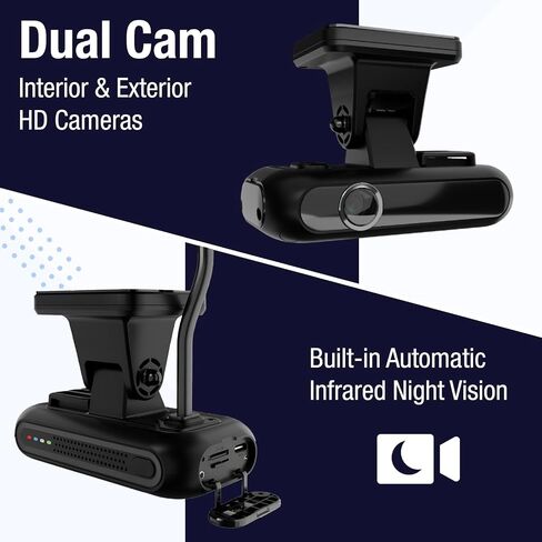 Rewire Security 4G Dual Vision Dashcam GPS Tracker with OBD II Power - Dual HD Cameras, Real-Time GPS Tracker for Vehicles, Cloud Storage - Interior & Road Recording - Easy Plug-and-Play Installation in Saudi Arabia