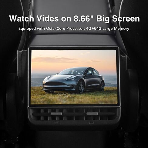 8.66" Rear Screen Compatible with Tesla Model Y 2019-2024 & 3 2019-2023 in Saudi Arabia