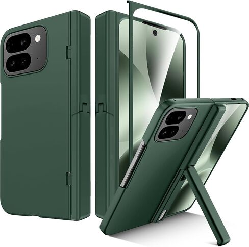 Miimall Thin for Pixel Fold 10 Pro Case with Stand, Kickstand & Spring-Loaded Hinge All-Inclusive Protection Anti-Fingerprint Protective Covers for Google Pixel 10 Pro Fold Cases Non Slip, Red in Kuwait