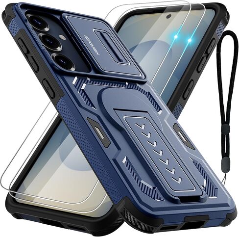 for Samsung Galaxy S25/S24 Case with 2*Screen Protector, Blue in Saudi Arabia