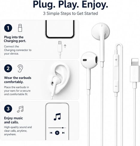 Type-C in-Ear Wired Headphones with Inline Remote and Noise-Reducing Mic for Calls Gaming and Control Music& Volume Control On Most USB-C Devices in Kuwait