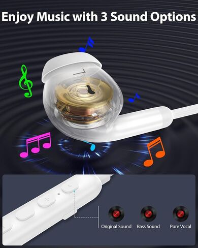 iMangoo 3 EQ Music Modes USB A Wired Earbuds with Microphone Mute Button in Kuwait