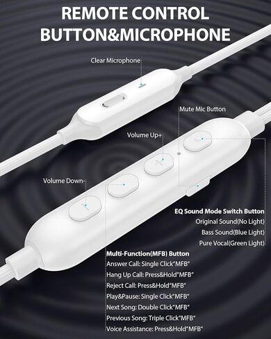 iMangoo 3 EQ Music Modes USB A Wired Earbuds with Microphone Mute Button in Kuwait