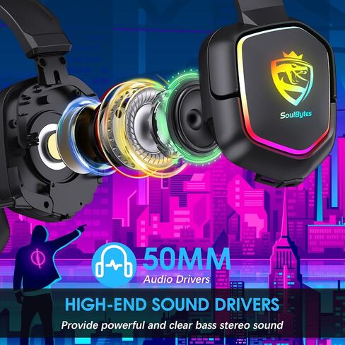 Wired Gaming Headset for PS5 PS4 Xbox Series X|S PC Switch, 50mm Drivers in Kuwait