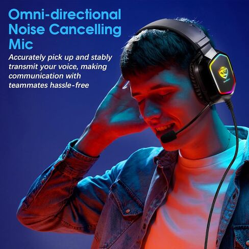 Wired Gaming Headset for PS5 PS4 Xbox Series X|S PC Switch, 50mm Drivers in Kuwait