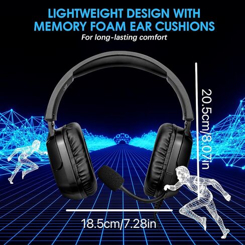 Wired Gaming Headset for PS5 PS4 Xbox Series X|S PC Switch, 50mm Drivers in Kuwait