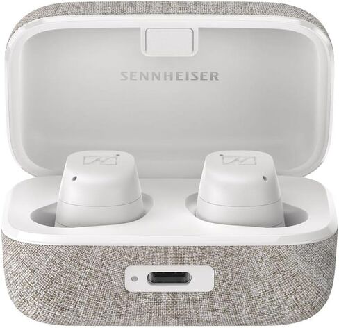 Sennheiser Consumer Audio Momentum True Wireless 3 Earbuds -Bluetooth in-Ear Headphones with Adaptive Noise Cancellation, IPX4, Qi Charging, 28-Hour Battery Life, White 509181 (Renewed) in Kuwait