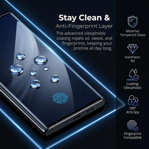 For Samsung Galaxy Note 20 Ultra Privacy Screen Protector 2+2 Pack, Anti Spy Tempered Glass 9H Hardness with 2 Pack Camera Lens Protector, Private Guard Bubble Free Case Friendly for Note 20 Ultra in Kuwait