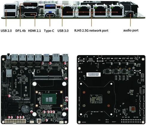 N100/N150 Industrial Motherboard NAS 4 Cores 4 Threads Low Power Processor 4x2.5G i226 Network M.2 Slot 6xSATA DP HDMI 2.0 PCIE ×1 DDR5 (N150 Motherboard) in Kuwait
