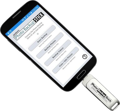 Photo Backup Stick Omega Universal Picture and Video Backup for Any Device - iPhone, Android, Computer, Tablets (128GB) in Kuwait
