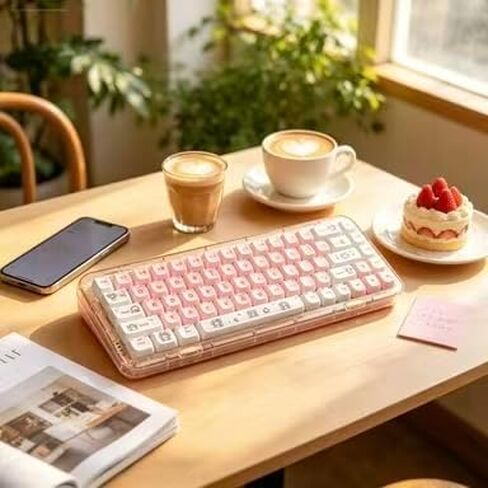119keys PC Material UV Coated Cute Cat Mao Profile Keycaps Set in Saudi Arabia