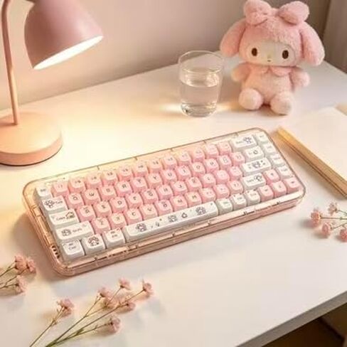 119keys PC Material UV Coated Cute Cat Mao Profile Keycaps Set in Saudi Arabia