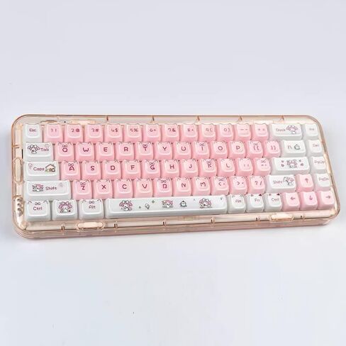 119keys PC Material UV Coated Cute Cat Mao Profile Keycaps Set in Saudi Arabia