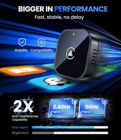 Teeran 2 in 1 Wireless CarPlay and Android Auto Adapter in Saudi Arabia