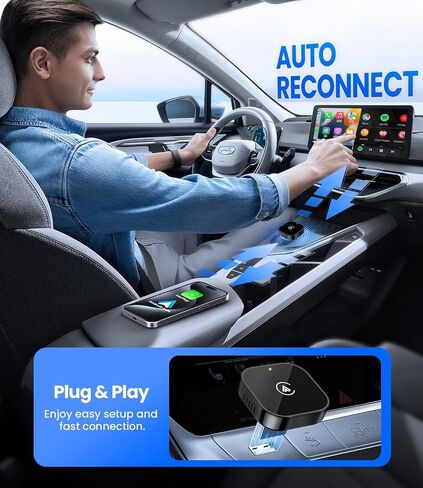 Teeran 2 in 1 Wireless CarPlay and Android Auto Adapter in Saudi Arabia