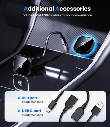 Teeran 2 in 1 Wireless CarPlay and Android Auto Adapter in Saudi Arabia