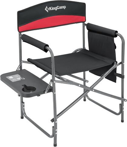 KingCamp Directors Chair, Heavy Duty 400lbs Camping Chair for Adults, Black in Kuwait