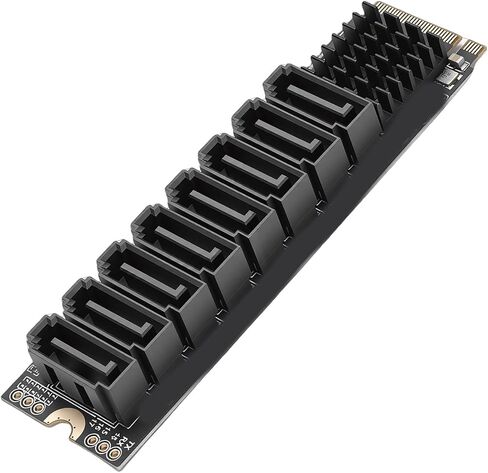 Fabater M.2 PCIe to Serial ATA Expansion Card Reliable Cooling and Performance for Home Server Systems 8 Ports in Saudi Arabia