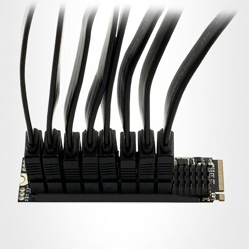 Fabater M.2 PCIe to Serial ATA Expansion Card Reliable Cooling and Performance for Home Server Systems 8 Ports in Saudi Arabia