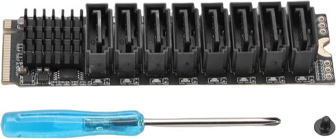 Fabater M.2 PCIe to Serial ATA Expansion Card Reliable Cooling and Performance for Home Server Systems 8 Ports in Saudi Arabia