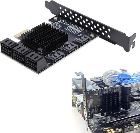 Fabater Versatile PCI E to 9 Port Serial ATA 3.0 Expansion Card Fast Integration Solution for and Systems in Saudi Arabia