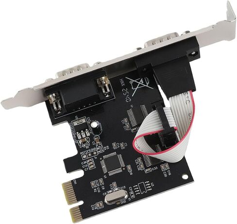Rengue PCI Express Serial Expansion Card, Dual RS232 DB9 PCIe Card with AX99100 Chip and 256 Byte FIFO, X1 Interface for ARM Industrial Control POS Systems in Saudi Arabia
