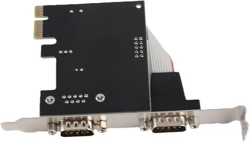 Rengue PCI Express Serial Expansion Card, Dual RS232 DB9 PCIe Card with AX99100 Chip and 256 Byte FIFO, X1 Interface for ARM Industrial Control POS Systems in Saudi Arabia