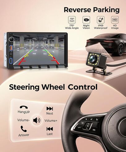 Double Din Car Radio Stereo, 7 inch Touch Screen Radio in Saudi Arabia
