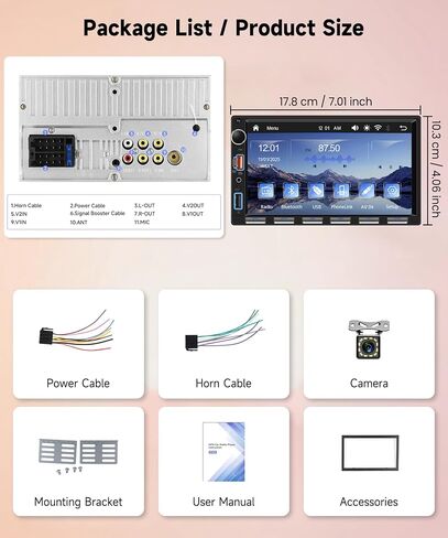 Double Din Car Radio Stereo, 7 inch Touch Screen Radio in Saudi Arabia