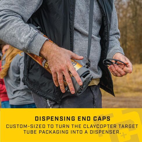 Caldwell ClayCopter Target Dispenser with End Caps, Adjustable Shoulder Strap, for ClayCopter 90mm or 110mm Targets, Target Shooting, and Range in Saudi Arabia