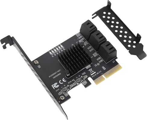 Jiawu PCIE to 6 Port Serial ATA3.0 Expansion Card Fast and Reliable for Data Transfer Suitable for Computer Storage Enhanced Performance in Saudi Arabia