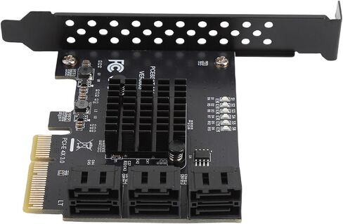 Jiawu PCIE to 6 Port Serial ATA3.0 Expansion Card Fast and Reliable for Data Transfer Suitable for Computer Storage Enhanced Performance in Saudi Arabia
