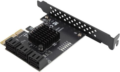 Jiawu PCIE to 6 Port Serial ATA3.0 Expansion Card Fast and Reliable for Data Transfer Suitable for Computer Storage Enhanced Performance in Saudi Arabia