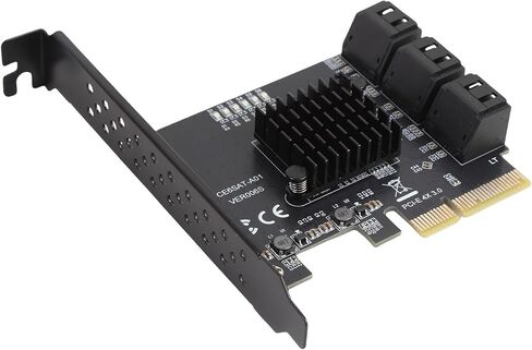 Jiawu PCIE to 6 Port Serial ATA3.0 Expansion Card Fast and Reliable for Data Transfer Suitable for Computer Storage Enhanced Performance in Saudi Arabia