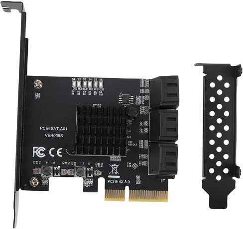 Jiawu PCIE to 6 Port Serial ATA3.0 Expansion Card Fast and Reliable for Data Transfer Suitable for Computer Storage Enhanced Performance in Saudi Arabia