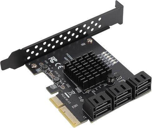 Jiawu PCIE to 6 Port Serial ATA3.0 Expansion Card Fast and Reliable for Data Transfer Suitable for Computer Storage Enhanced Performance in Saudi Arabia