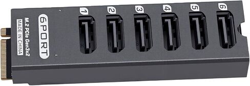 Fabater HighPerformance 6 Port Serial ATA 3.0 Adapter M.2 to Expansion Card for Advanced Storage Compatibility Aluminum Alloy 1 Unit in Saudi Arabia